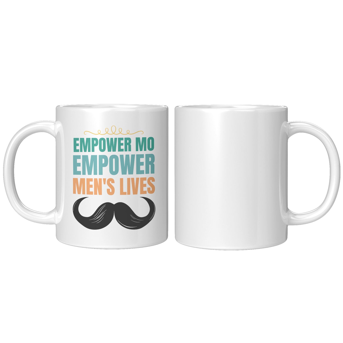 11oz Accent Mug Movember EMPOWER MO EMPOWER MEND"S LIVES Left-Handed