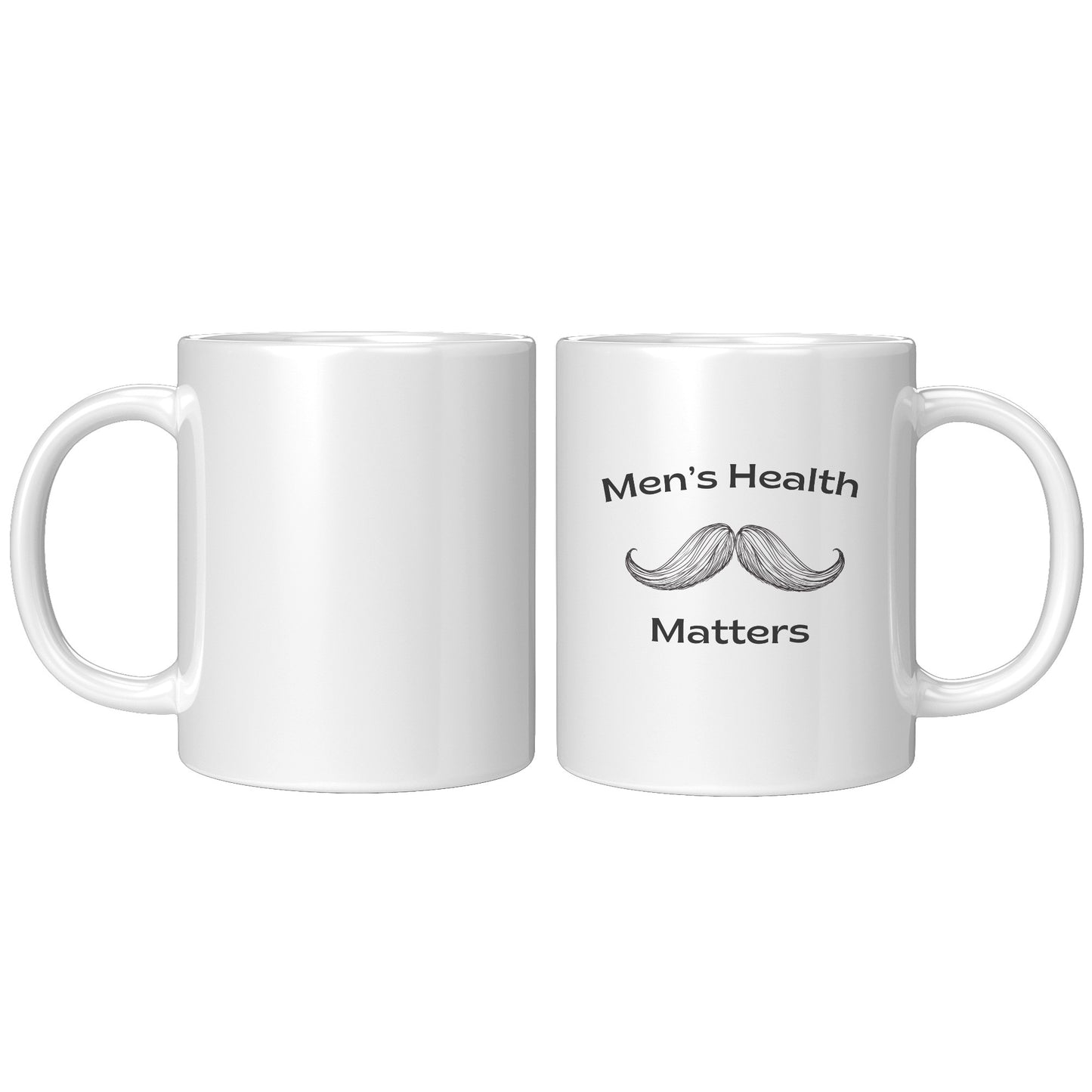 11oz Accent Mug Movember Men's Health Matters Right-Handed Moustache #2