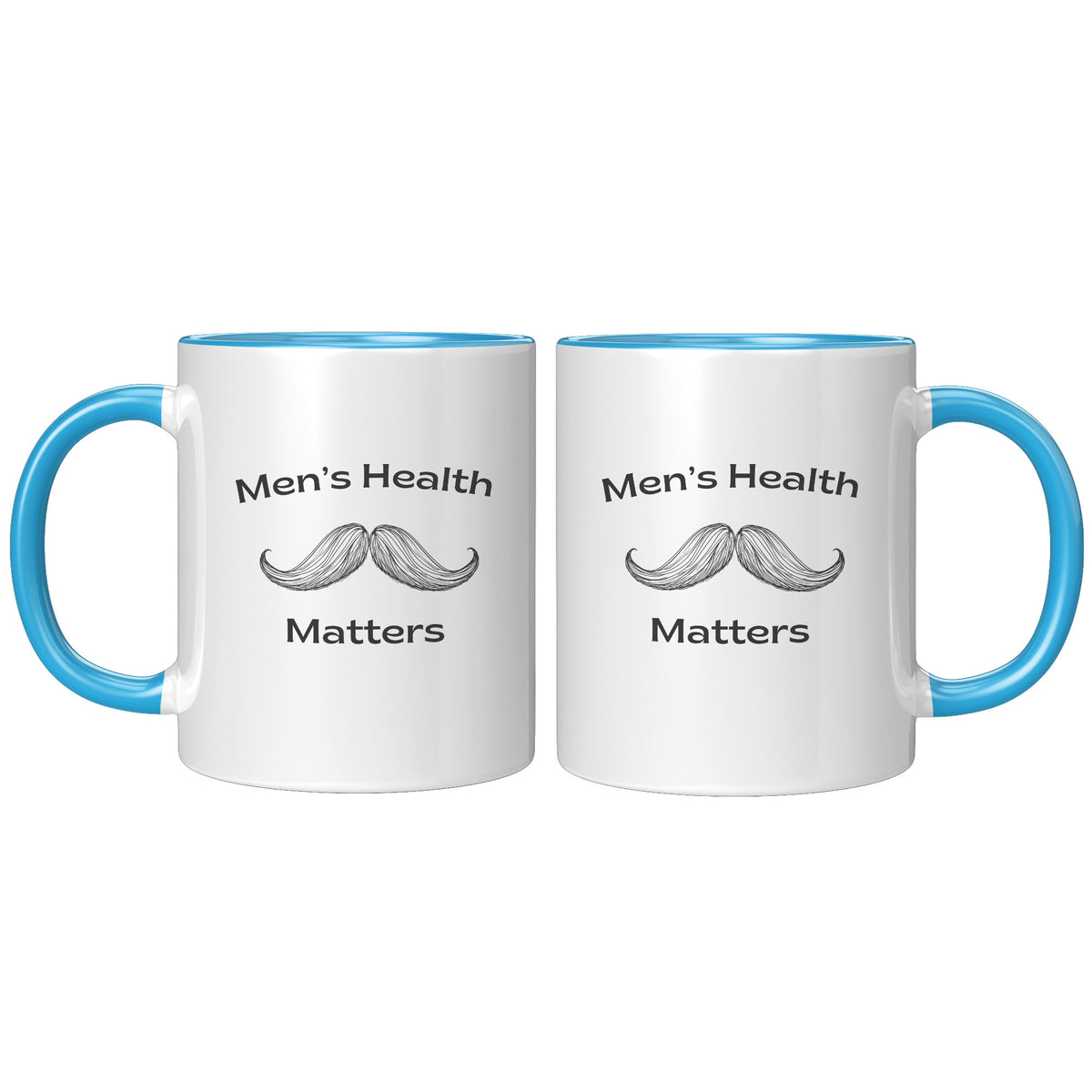 11oz Accent Mug Movember Men's Health Matters Both Side Moustache #2