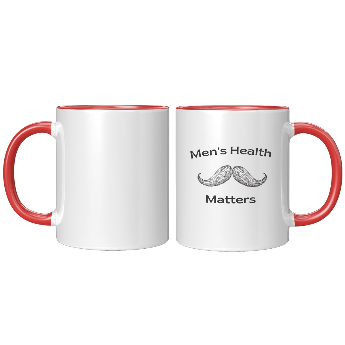 11oz Accent Mug Movember Men's Health Matters Right-Handed Moustache #2