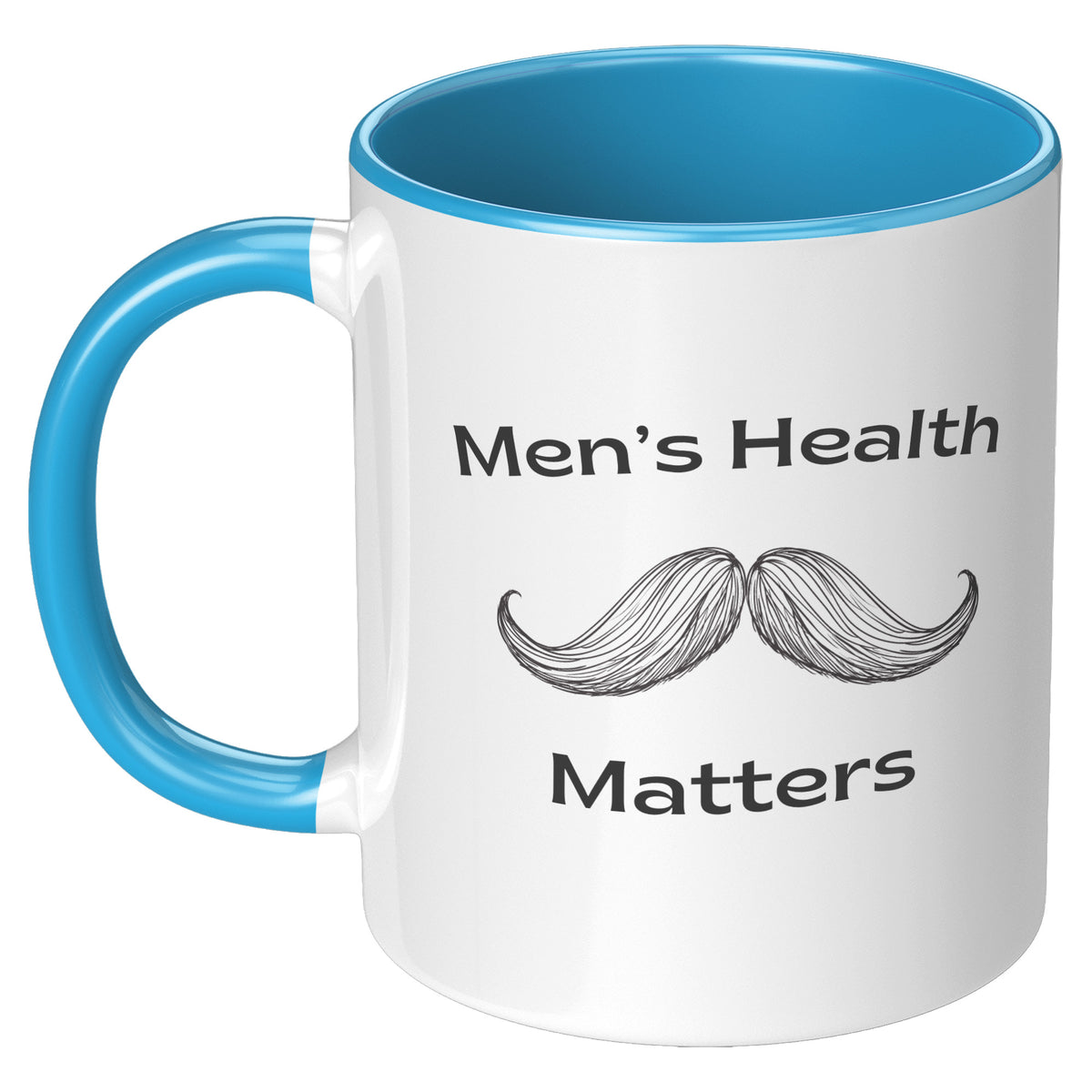 11oz Accent Mug Movember Men's Health Matters Both Side Moustache #2