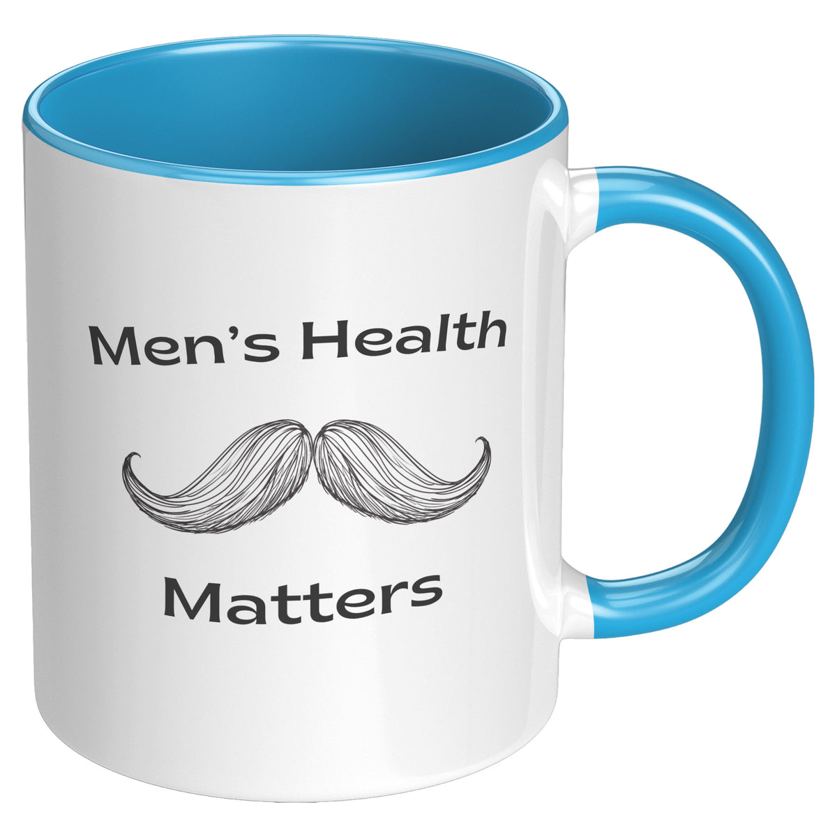 11oz Accent Mug Movember Men's Health Matters Right-Handed Moustache #2