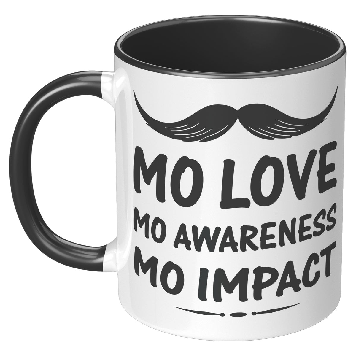 11oz Accent Mug Movember Mo Love Mo Awareness Mo Impact Left-Handed