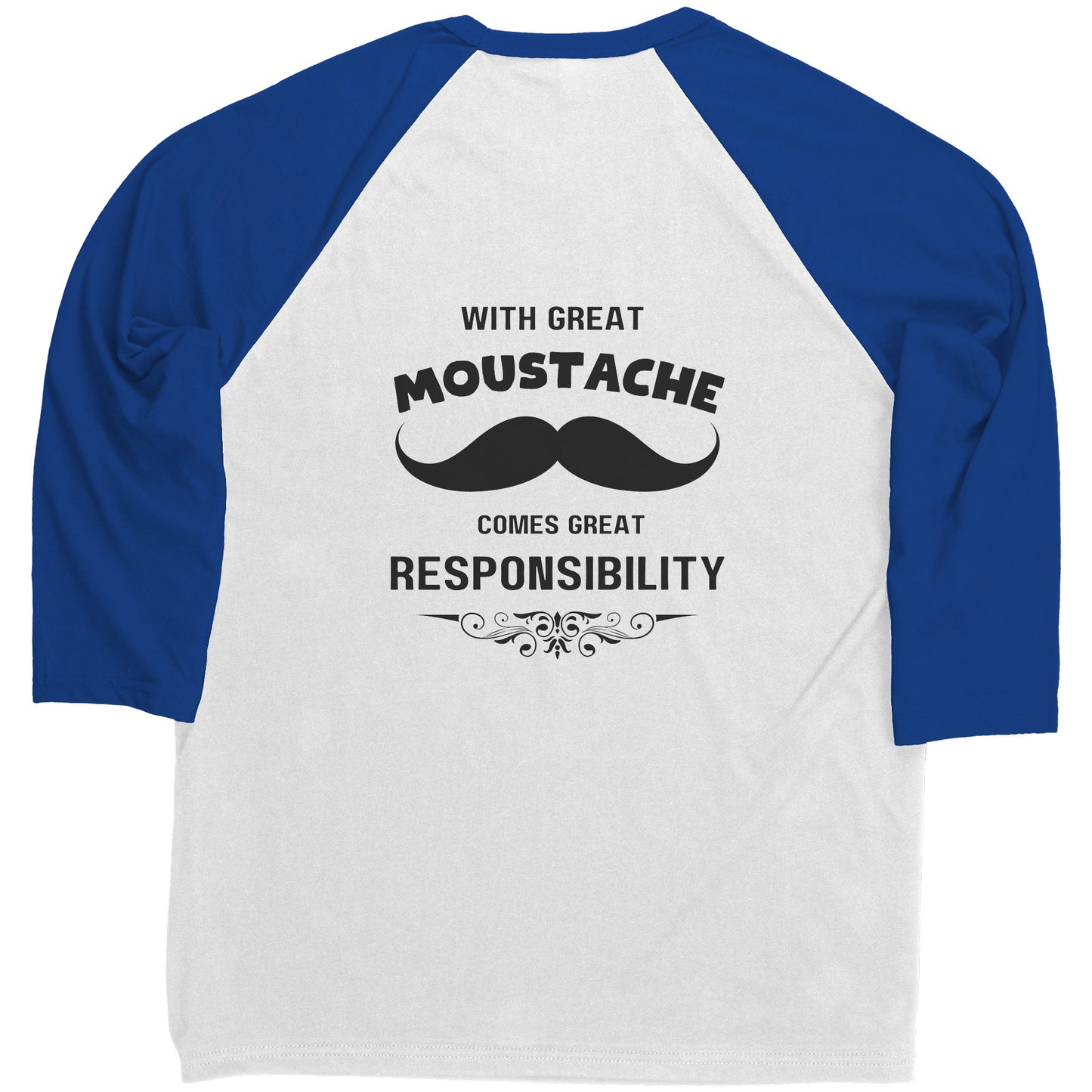 Canvas Mens Raglan Shirt Movember Back print Design 3
