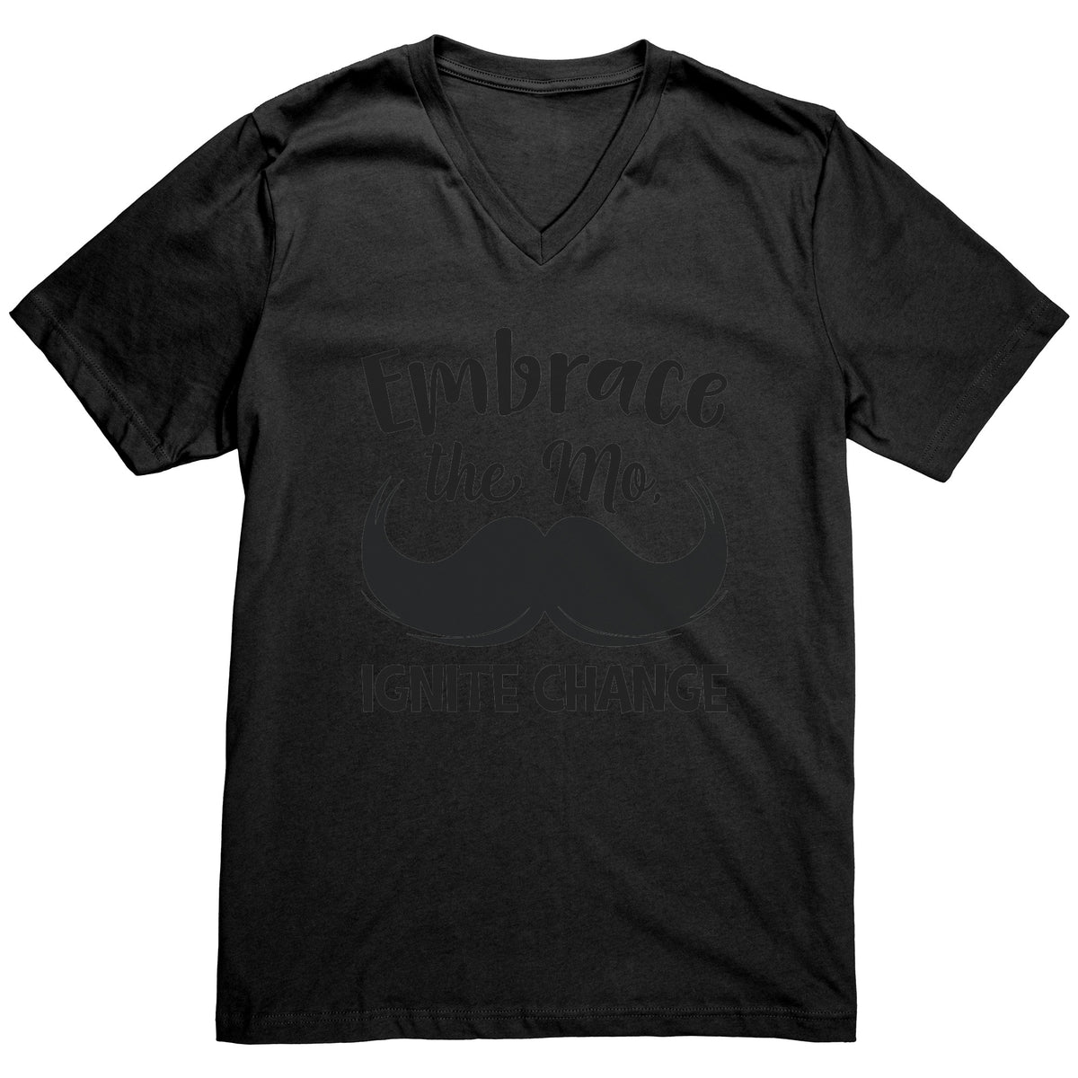Canvas Mens V-Neck Embrace the mo IGNITE CHANGE front Print