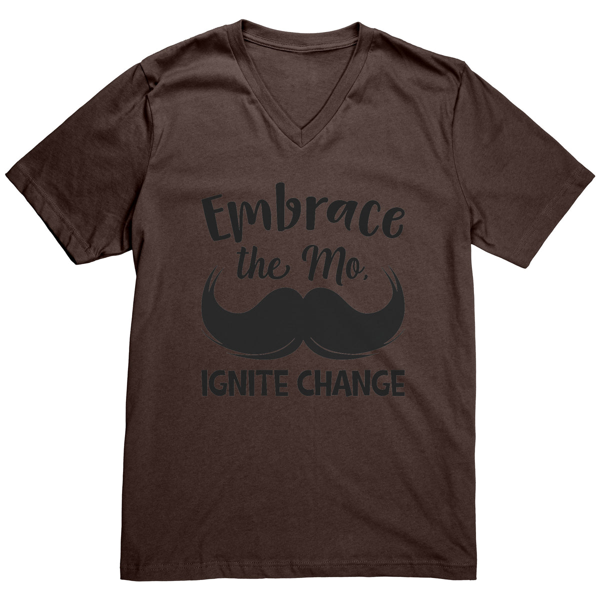 Canvas Mens V-Neck Embrace the mo IGNITE CHANGE front Print