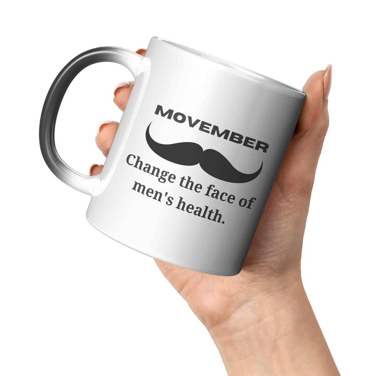 Magic Mug Movember Change The Face Of Men's Health Left-Handed