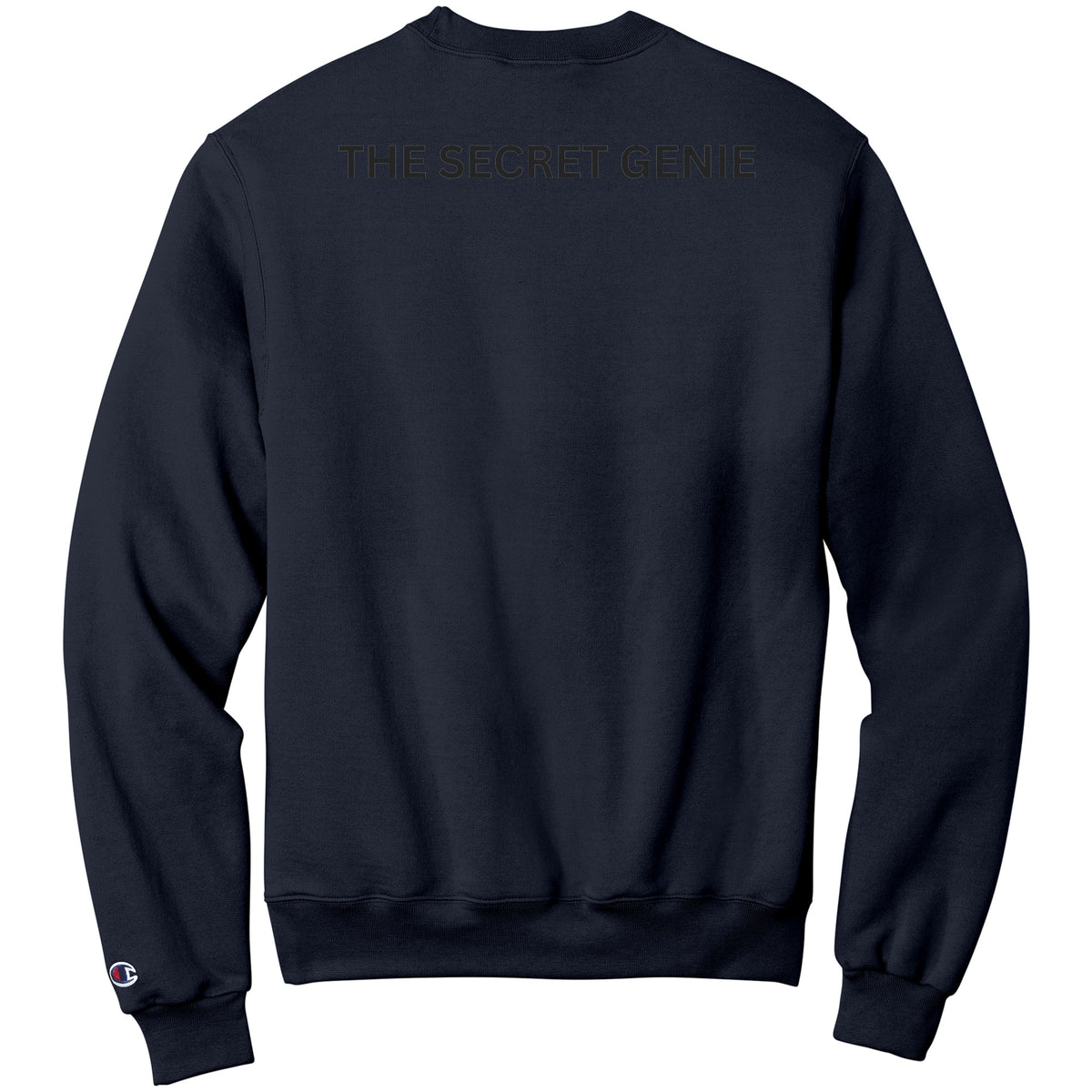 The Secret Genie Champion Sweatshirt Front Chest and back Print Letters
