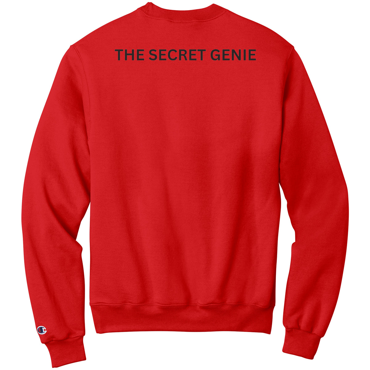 The Secret Genie Champion Sweatshirt Front Chest and back Print Letters