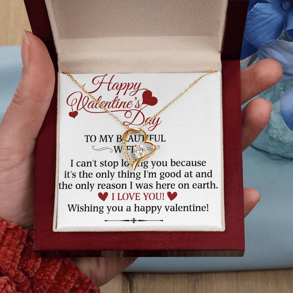 To My Beautiful Wife Forever Love Necklace