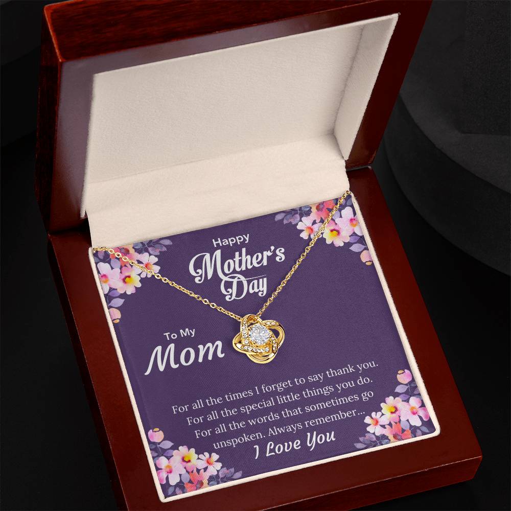 Love Knot Necklace (Yellow & White Gold Variants)