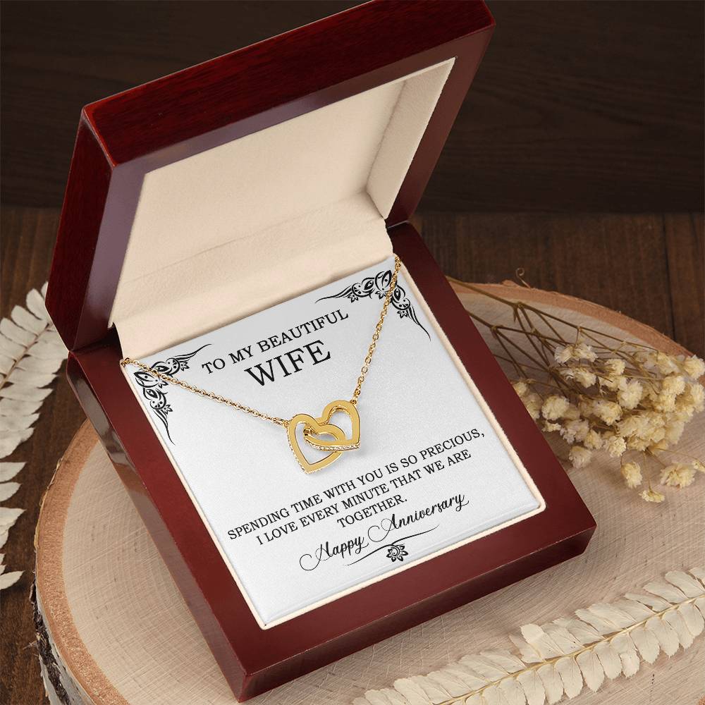 Searching for the ideal present for your beloved? Look no further! At Emporium Discounts, we offer a special Forever Love Necklace available in White Gold 14k or Yellow Gold 18k--buy now and enjoy 50% off! To My Beautiful Wife, Spending time with you is so precious, I love every minute that we are together. Happy Anniversary