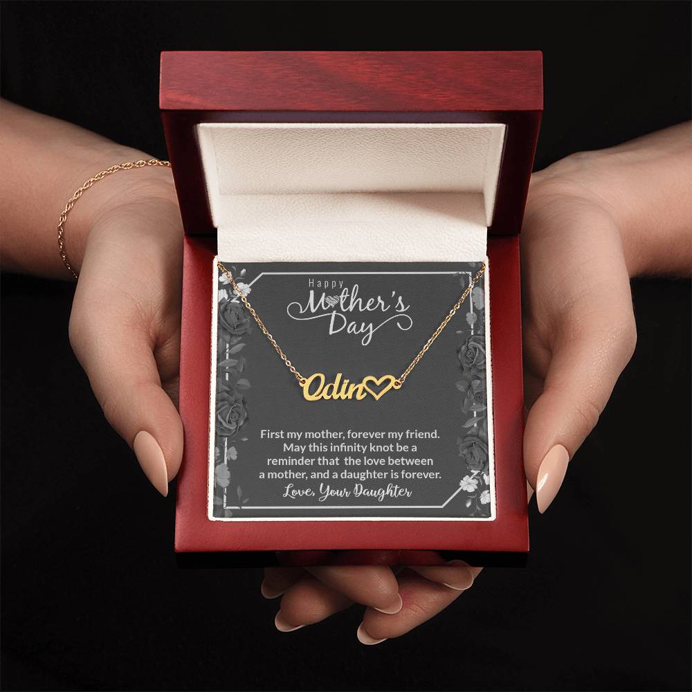 Name Necklace + Heart Character