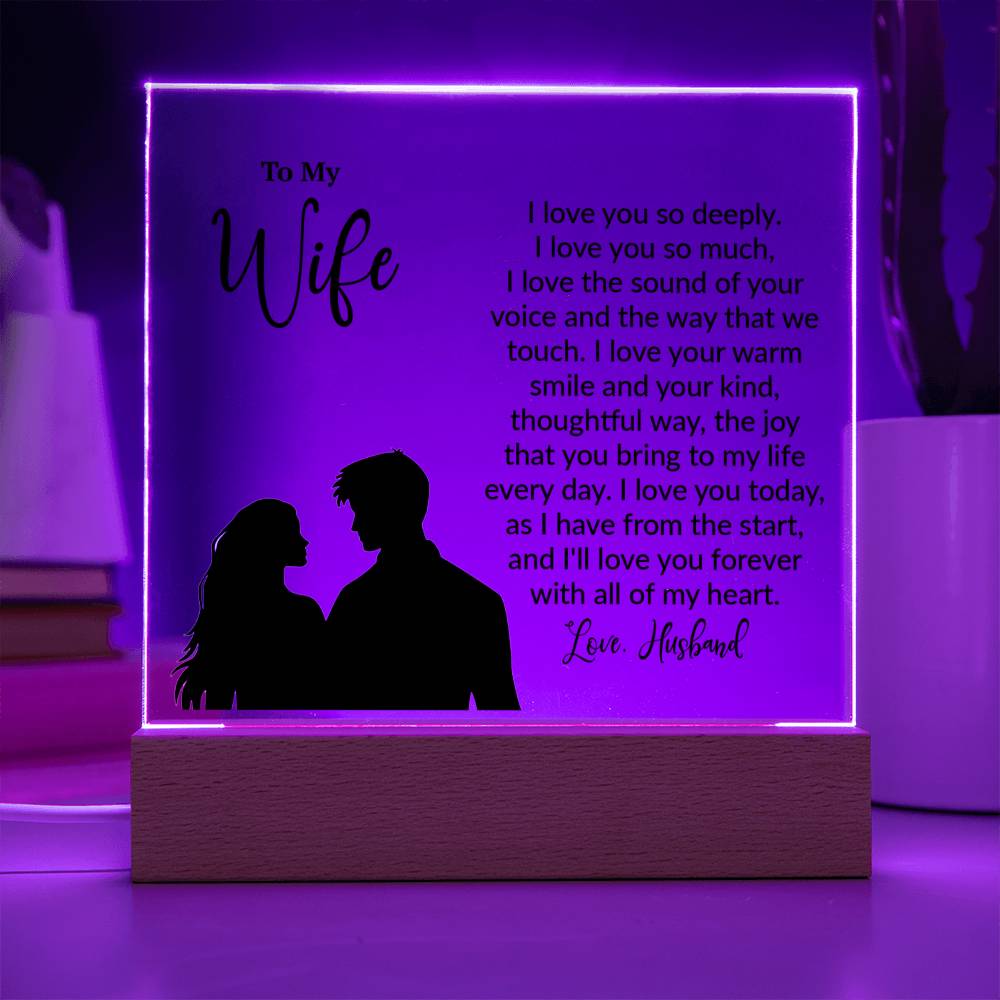 I love you so deeply. I love you so much, I love the sound of your voice and the way that we touch. I love your warm smile and your kind, thoughtful way, the joy that you bring to my life every day. I love you today, as I have from the start, and I'll love you forever with all of my heart. This product is ideal for expressing adoration and commitment to your spouse on special occasions such as anniversaries and birthdays, or merely to demonstrate your affection at any time.
