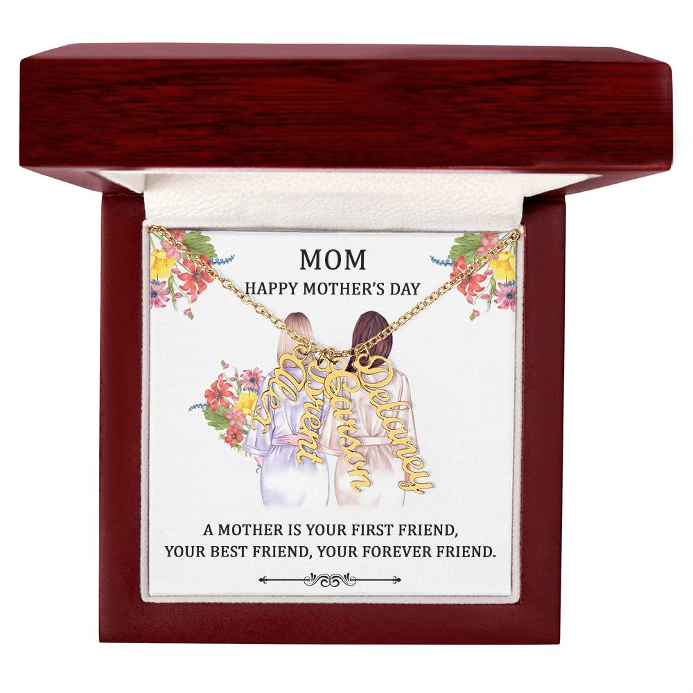 Multi Vertical Name Necklace