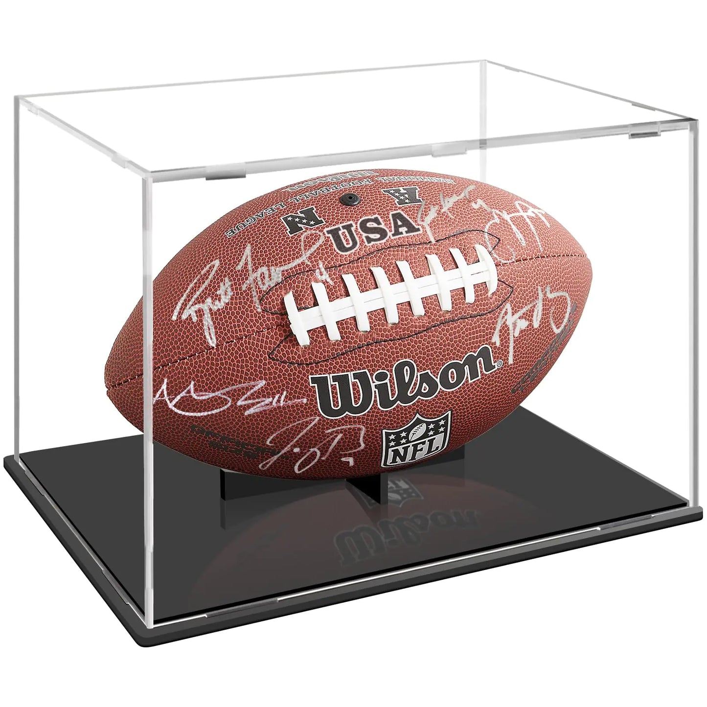 Football Display Case Signed
