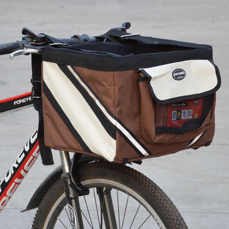 Portable Dog Bicycle Carrier Seat for small dog Emporium Discounts Colours Brown