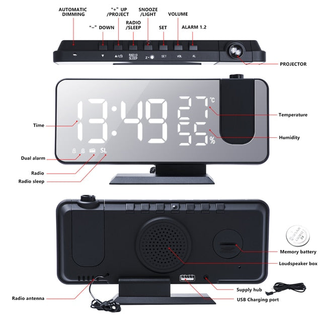LED Digital Projection Clock Emporium Discounts