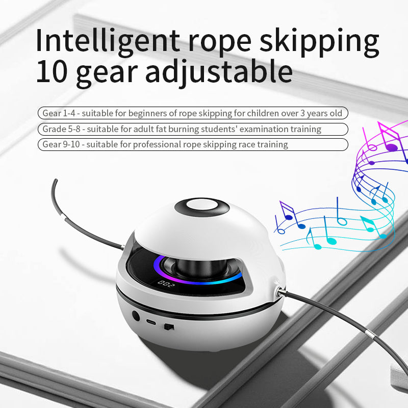 Smart Rope Skipping Machine Smart Jump Rope Machine 10-level Speed Adjustment Led Seven-color Light Wireless Music Function Emporium Discounts 5 Daily Gadget Offer 2023