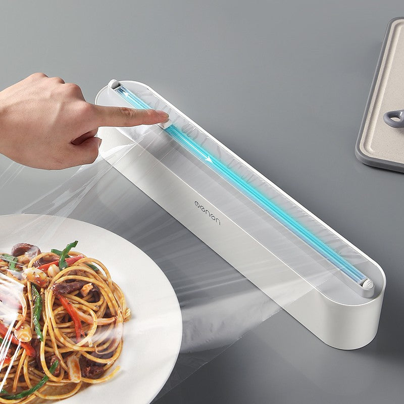 Upgraded Plastic Sharp Cutter Fixing Foil Cling Film Wrap Dispenser Fixed Refrigerator Storage Holder Kitchen Tool Accessories Emporium Discounts, Easy cut and strong material