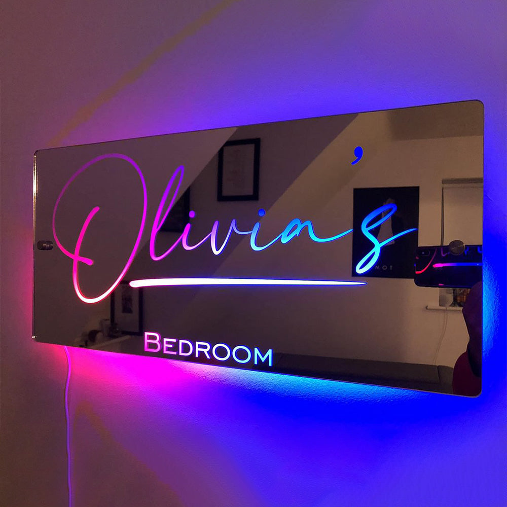 The Perfect Gift for 2023: Personalized Name Mirror with LED Lighting