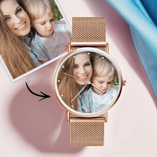 Custom Engraved Alloy Strap Unisex Photo Watch 36mm/40mm Emporium Discounts