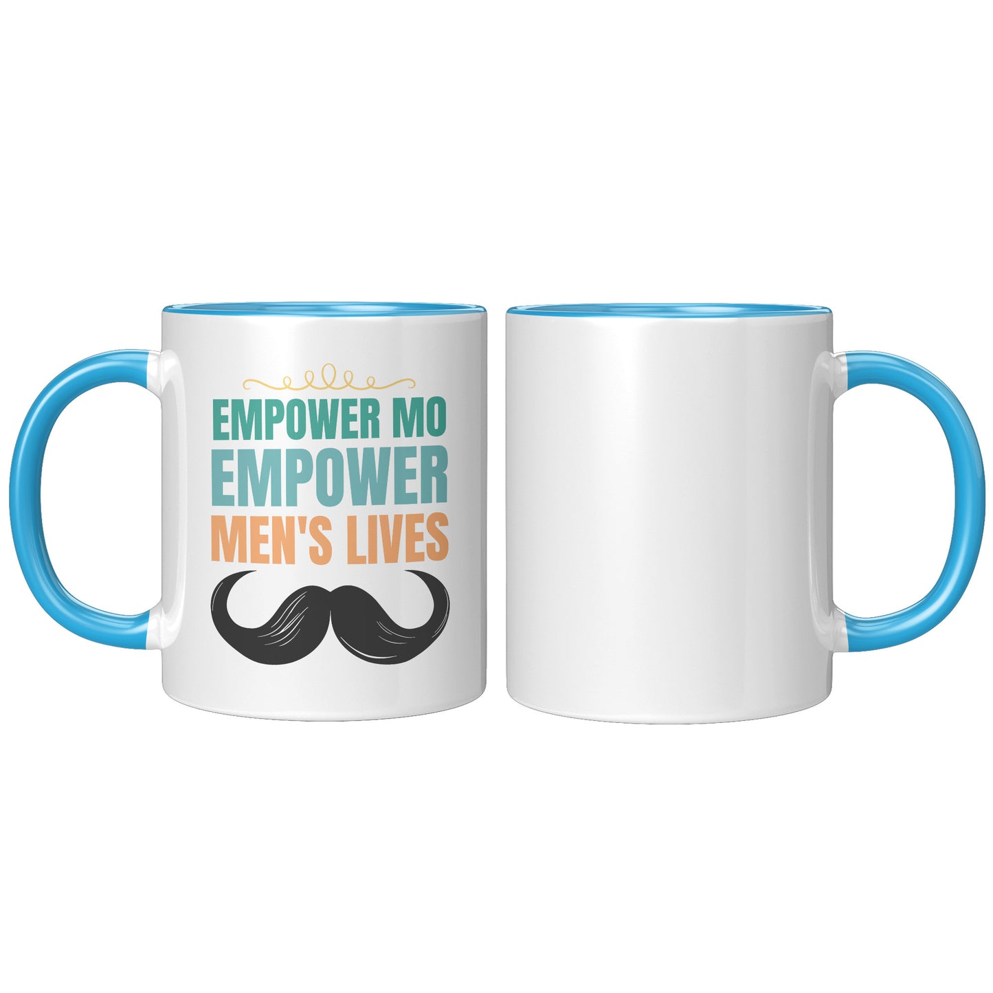 11oz Accent Mug Movember EMPOWER MO EMPOWER MEND"S LIVES Left-Handed