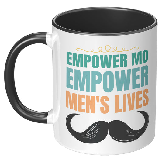 11oz Accent Mug Movember EMPOWER MO EMPOWER MEND"S LIVES Left-Handed