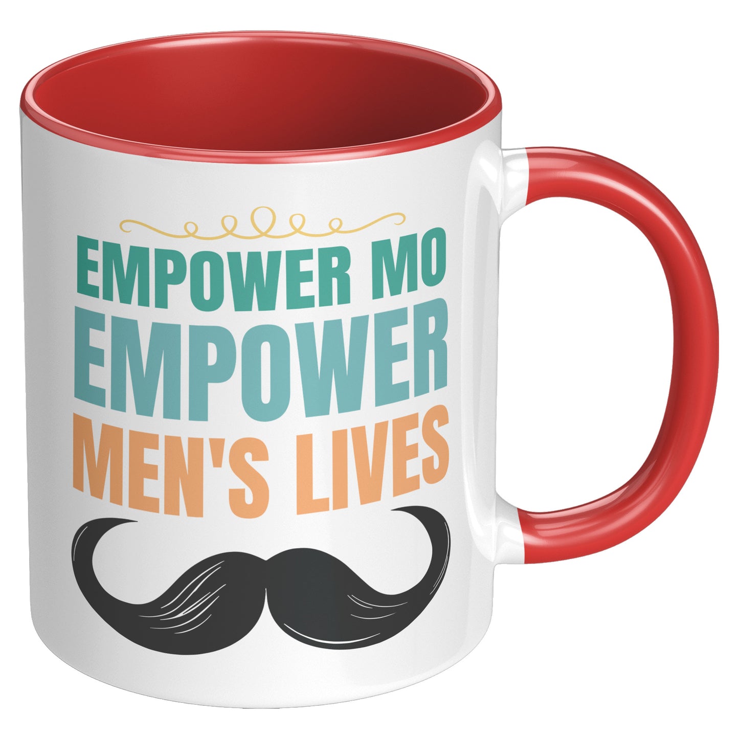 11oz Accent Mug Movember EMPOWER MO EMPOWER MEND"S LIVES Right-handed