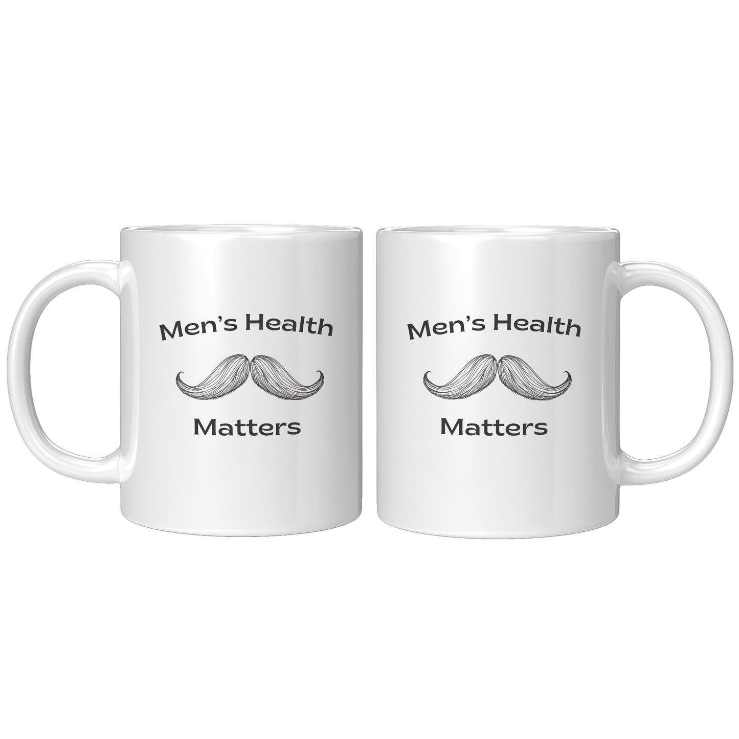 11oz Accent Mug Movember Men's Health Matters Both Side Moustache #2