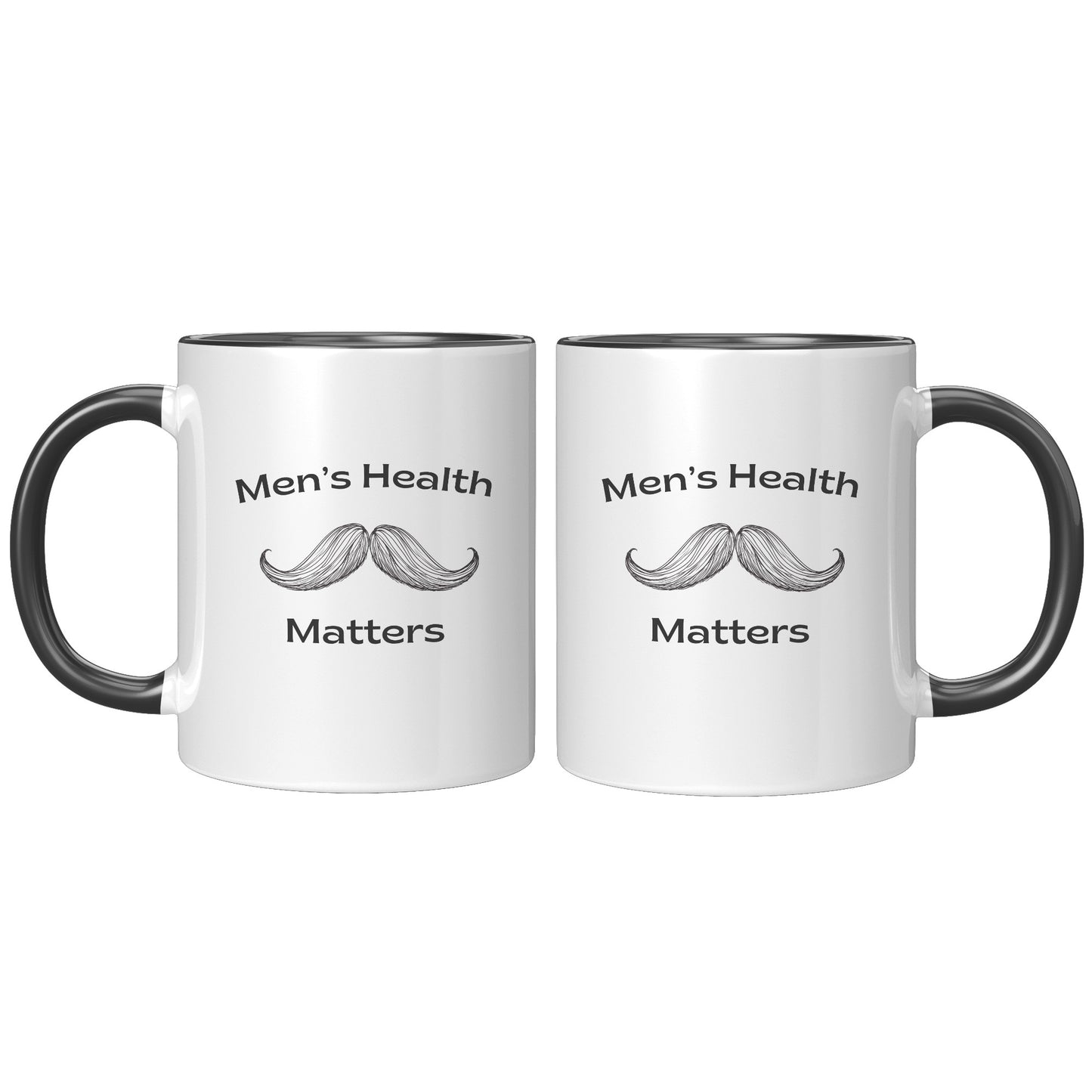 11oz Accent Mug Movember Men's Health Matters Both Side Moustache #2