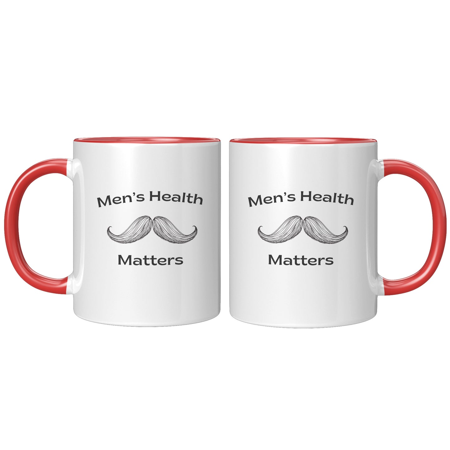 11oz Accent Mug Movember Men's Health Matters Both Side Moustache #2