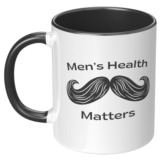 11oz Accent Mug Movember Men's Health Matters Left-Handed Moustache #2