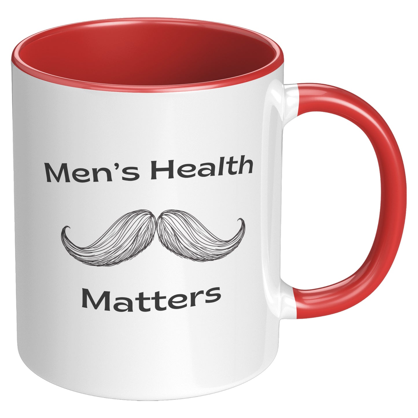 11oz Accent Mug Movember Men's Health Matters Both Side Moustache #2