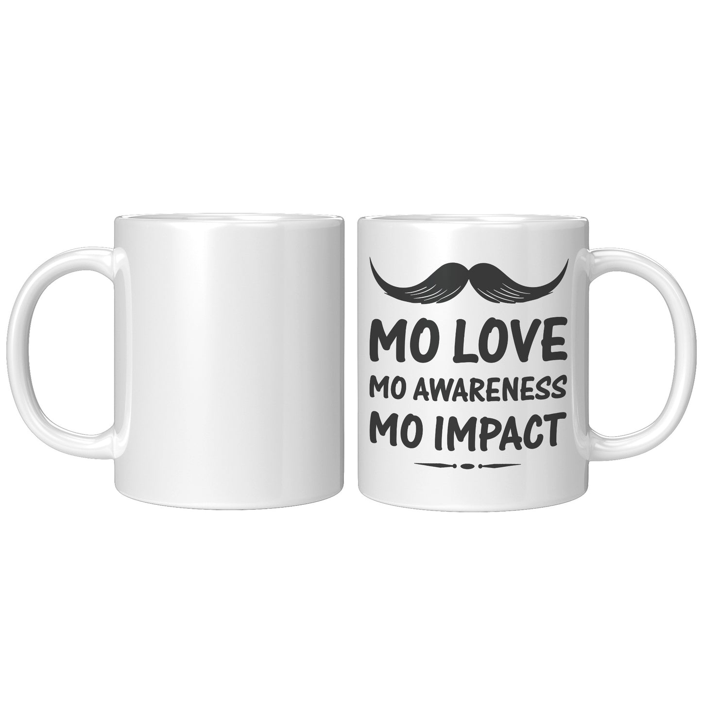 11oz Accent Mug Movember Mo Love Mo Awareness Mo Impact Right -Handed