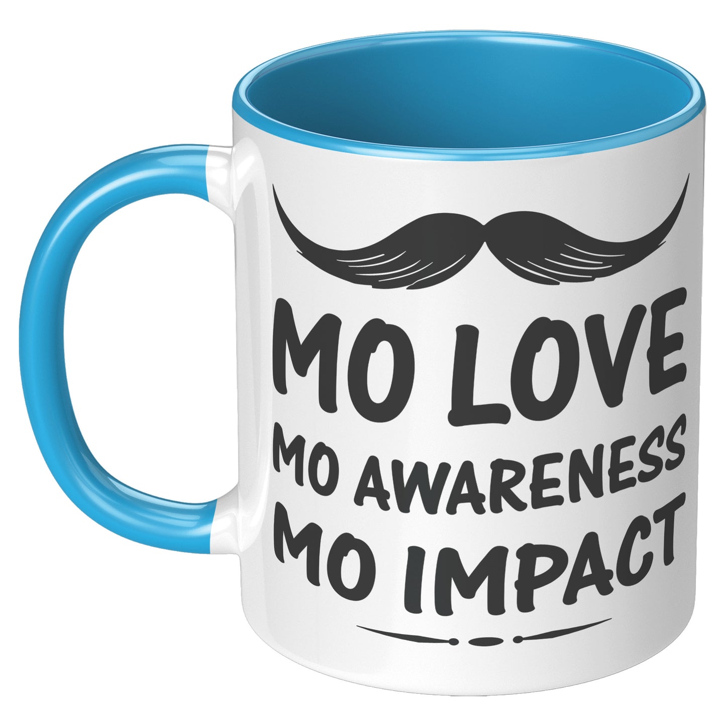 11oz Accent Mug Movember Mo Love Mo Awareness Mo Impact Left-Handed