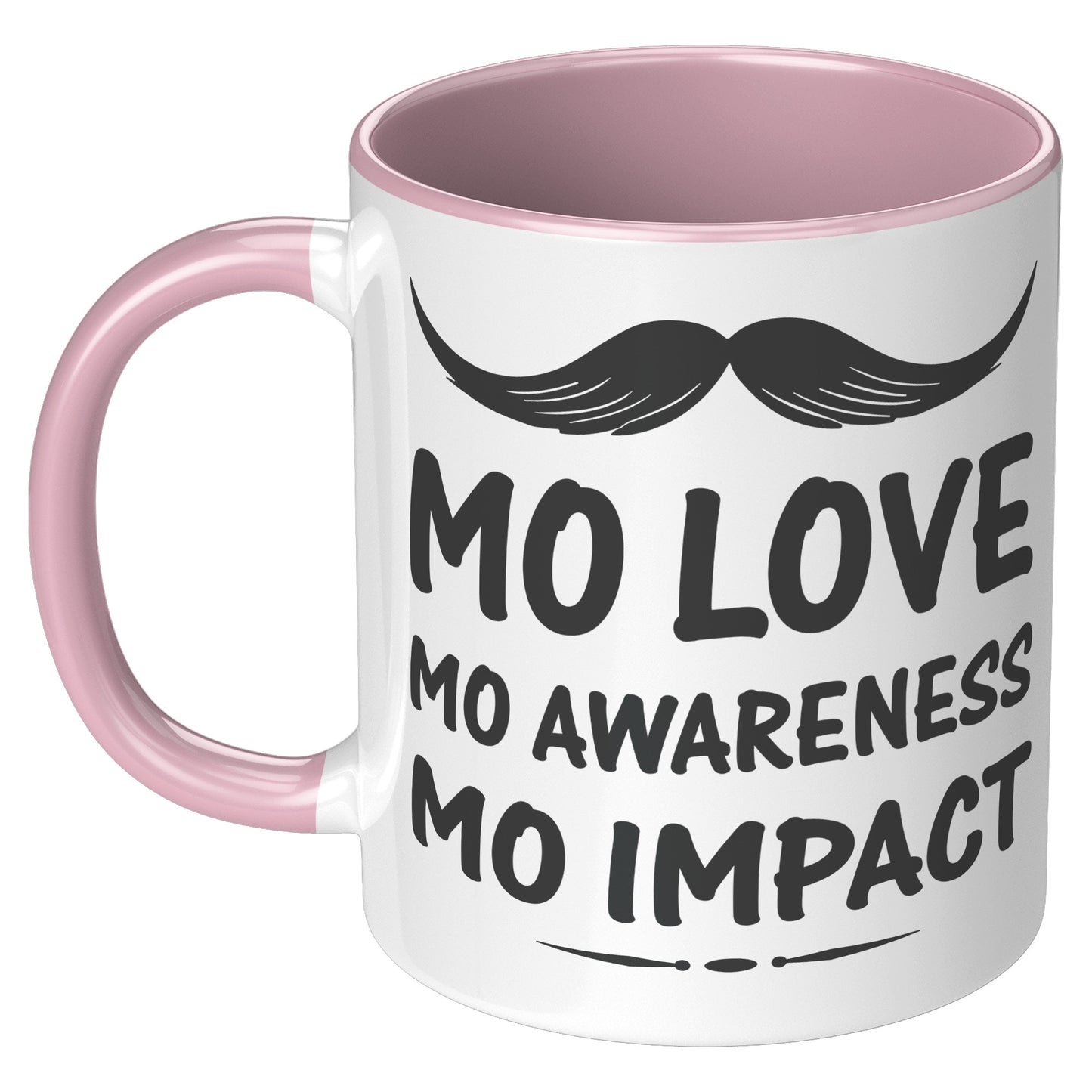 11oz Accent Mug Movember Mo Love Mo Awareness Mo Impact Left-Handed