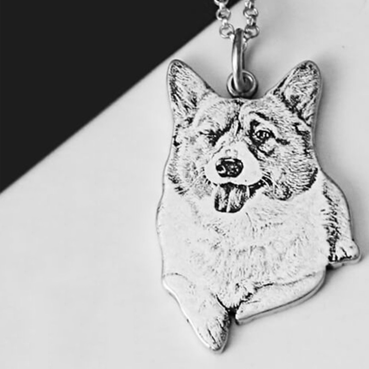 925 Silver Personalized Pet Memorial Photo Necklace Emporium Discounts dogs
