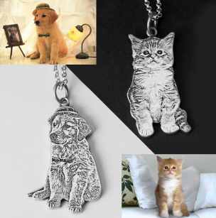 925 Silver Personalized Pet Memorial Photo Necklace Emporium Discounts