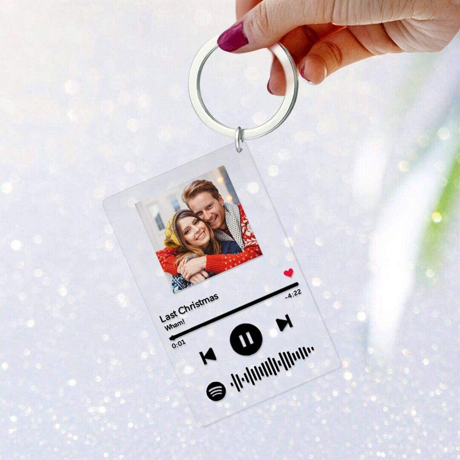 Personalize Acrylic Keychain Desktop Customize album cover Music Plaque Photo Keychain Emporium Discounts