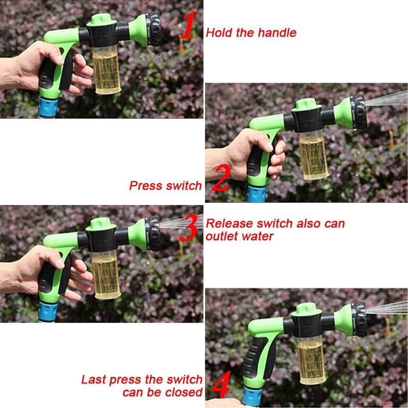 Hose Watering Gun Sprayer Car Cleaning Foam Spray Garden Watering Tools