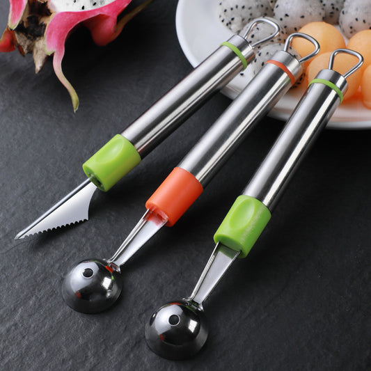 A3201 Stainless Steel Fruit Digger Home Creative Watermelon Digging Spoon Kitchen Fruit Carving Tool