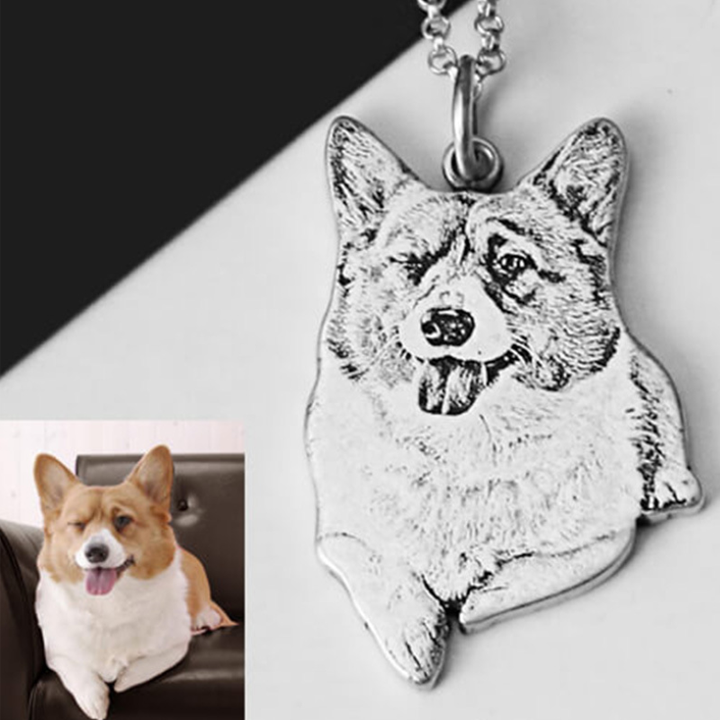 925 Silver Personalized Pet Memorial Photo Necklace Emporium Discounts