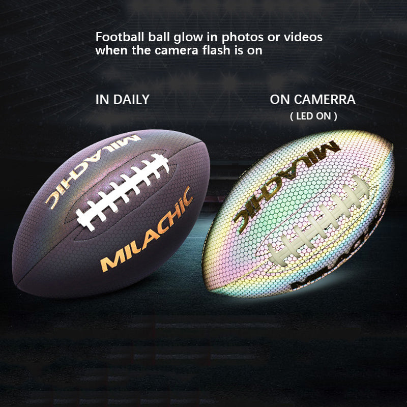 Luminous Fluorescent Reflective Football @emporiumdiscounts 