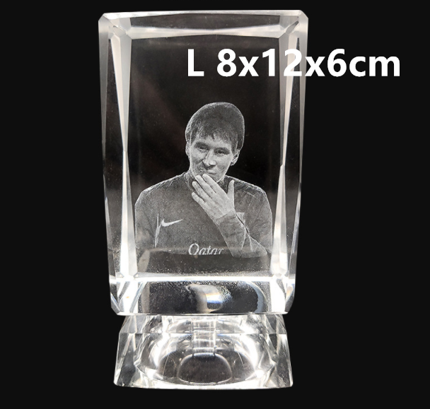 3D Laser Square Crystal Photo Frame With Love Custom Glass Cube