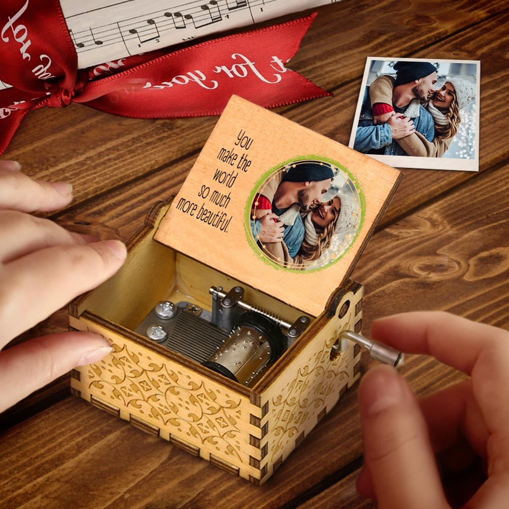 Personalized Wooden Music Box with Photo Emporium Discounts