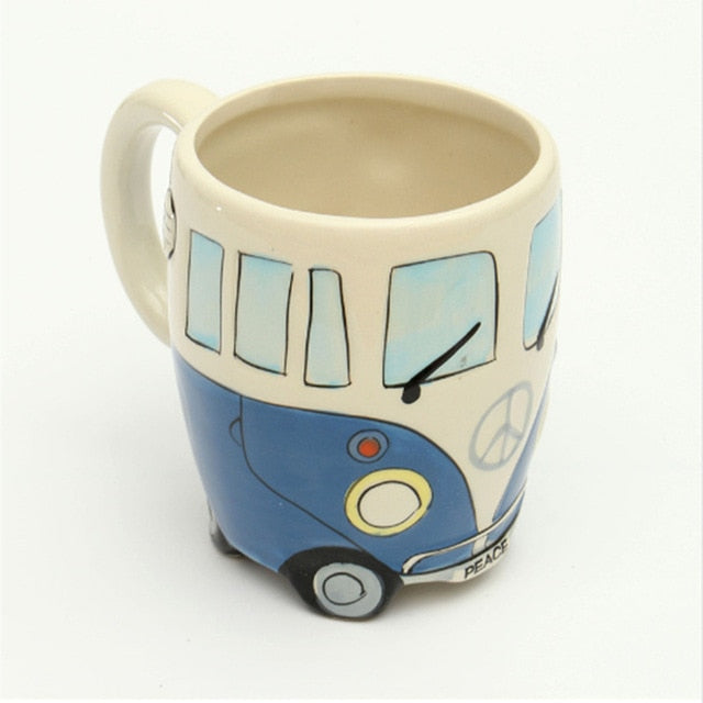 Products British Hand-painted 3D Double-decker Bus Mug Ceramic UK Retro Coachbus Car Coffee Cup Friends Tv Klimt Caneca Criativa Gift BoxEmporium Discounts