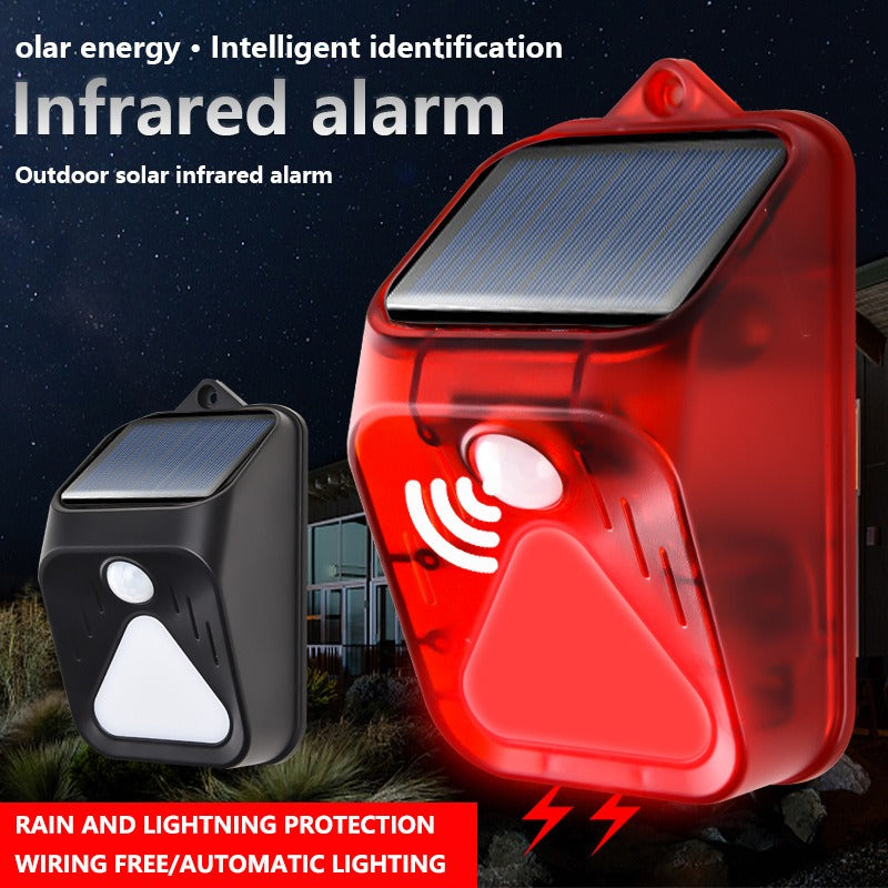 New Solar Alarm Light Human Body Sensing Remote Alarm To Drive Away Animals Solar Alarm Light Emporium Discounts