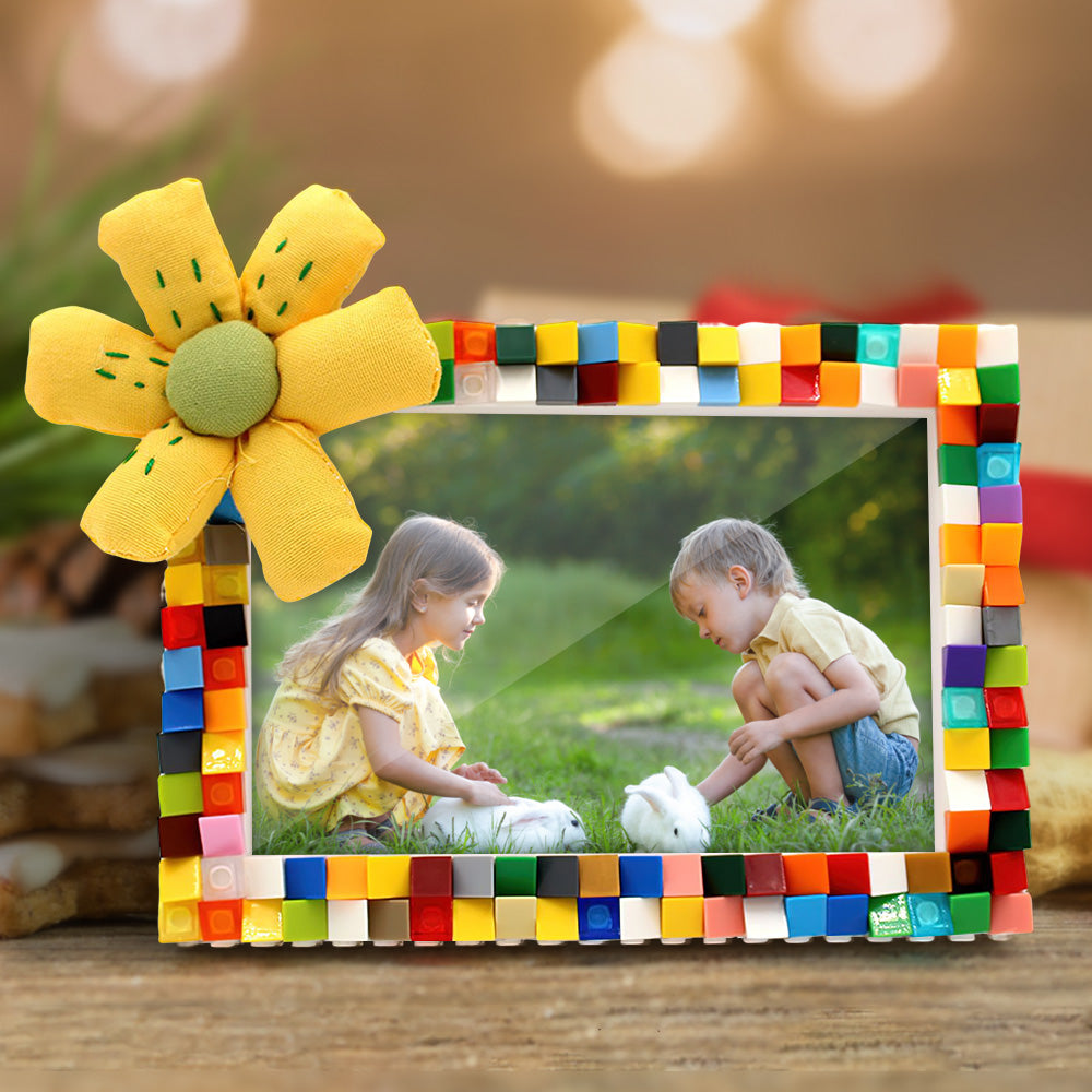 Personalized Colourful Building Blocks Picture Frame DIY Photo Frame Emporium Discounts