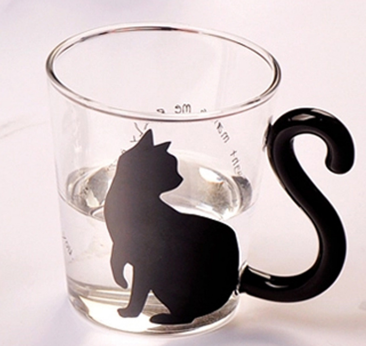 Cute Creative Cat Kitty Cup Tea /Milk/ Coffee Glass Emporium Discounts